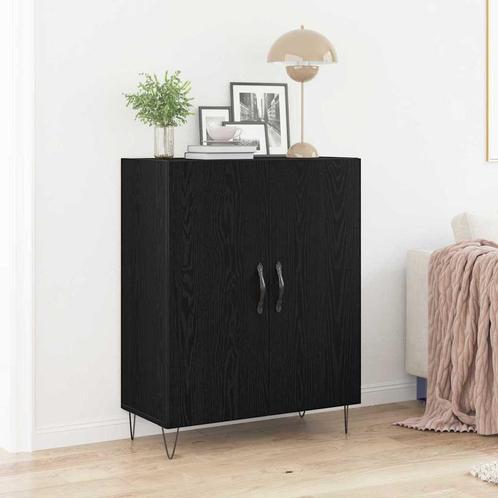 vidaXL Dressoir Zwart eiken 69.5 x 34 x 90 cm Bewerkt hout, Huis en Inrichting, Kasten | Dressoirs, Nieuw, Verzenden