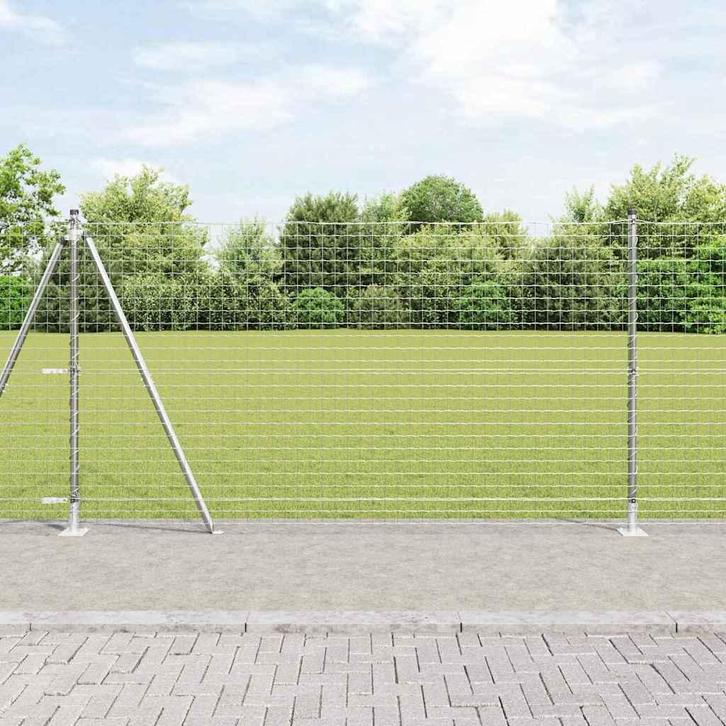 vidaXL Hekpaal. 52 pcs Grijs 3,2 x 3,2 x 68,5 cm, Tuin en Terras, Palen, Balken en Planken, Nieuw, Verzenden