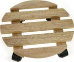 NIEUW - Plantentrolley rond - hout, Verzenden, Nieuw