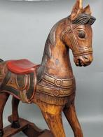 Cheval à bascule - Carved & Painted Rocking Horse - Antique