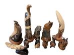 Figurine - Statuette corno bufalo e legno (11) - Bois, Corne, Verzamelen, Nieuw