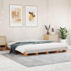 vidaXL Palletbed massief grenenhout wasbruin 180x200 cm, Verzenden, Nieuw