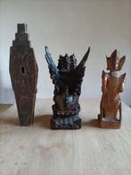 3 Beelden - Bali & Batak - Indonesië (Zonder Minimumprijs), Antiek en Kunst