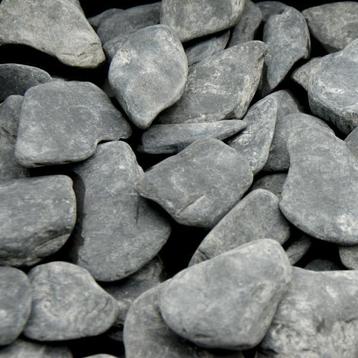 Flat pebbles zwart 15/30 - 30/60 in big bag ca. 0,7 m³ - Fla