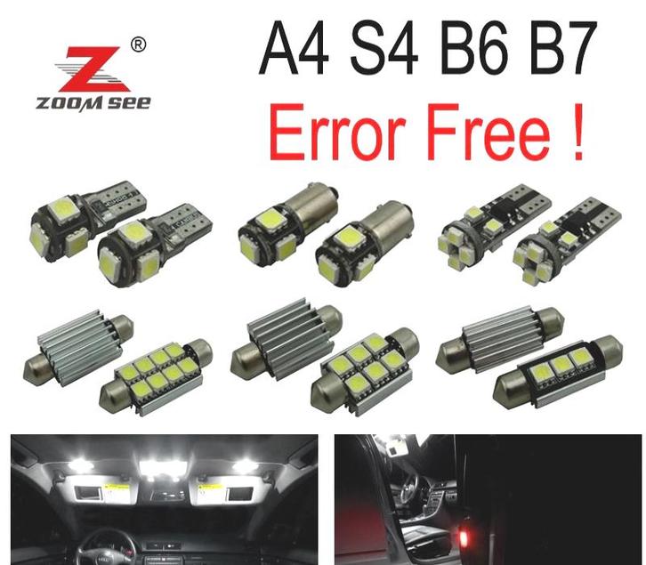 KIT 20 AMPOULES LED INTÉRIEUR POUR AUDI A4 S4 RS4 B6 B7 02-0, Auto-onderdelen, Verlichting, Verzenden