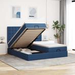 vidaXL Ottoman bed met matrassen 200x200cm stof blauw, Huis en Inrichting, Slaapkamer | Bedden, Verzenden, Nieuw