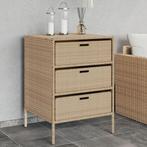 vidaXL Tuinkast 55x59x80 cm poly rattan beige, Verzenden, Nieuw