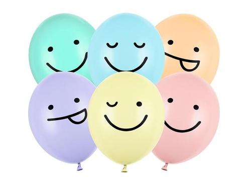 Smiley Ballonnen 30cm 6st, Hobby en Vrije tijd, Feestartikelen, Nieuw, Verzenden
