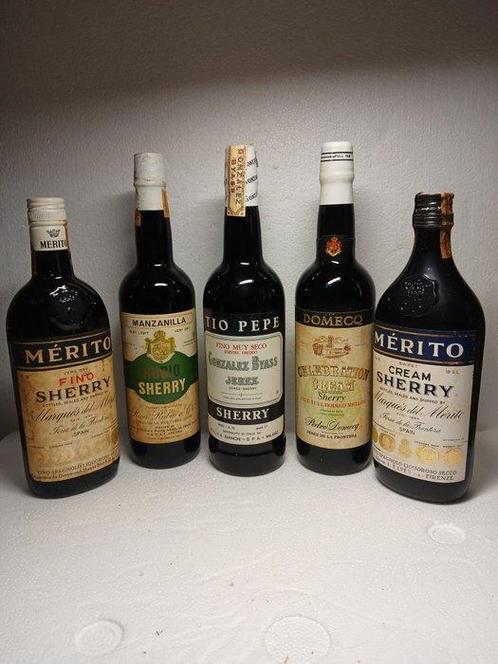 Mixed Sherry Incl: Mérito, Riva Rubio, Gonzales Byass,, Verzamelen, Wijnen