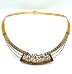 18 karaat Geel goud - Halsketting - Diamanten, Handtassen en Accessoires, Antieke sieraden
