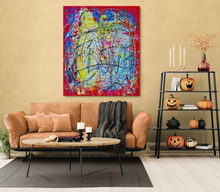 Jovan Srijemac (1962) - Message for Love vs Chaos - XXL, Antiek en Kunst, Kunst | Schilderijen | Modern