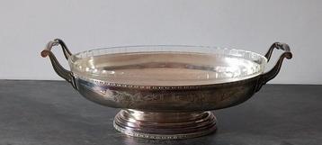 Tafelmiddenstuk - Art Deco - Glas, Zilveren Metaal, Antiek en Kunst