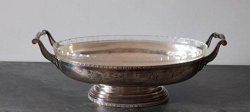 Tafelmiddenstuk - Art Deco - Glas, Zilveren Metaal, Antiek en Kunst, Curiosa en Brocante