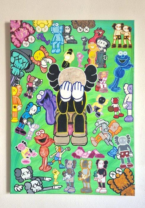 Midi (XX) - Pop Art - KAWS inspired Canvas - Companion &, Antiek en Kunst, Kunst | Designobjecten