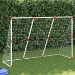 vidaXL Kindervoetbaldoel met ballen 2-in-1 184x64x124 cm wit, Sport en Fitness, Voetbal, Verzenden, Nieuw