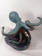 sculptuur, Octopus - 35 cm - Gepatineerd brons, Antiquités & Art, Curiosités & Brocante