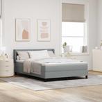 vidaXL Boxspringbed met matras met matras Lichtgrijs 140 x, Verzenden, Nieuw