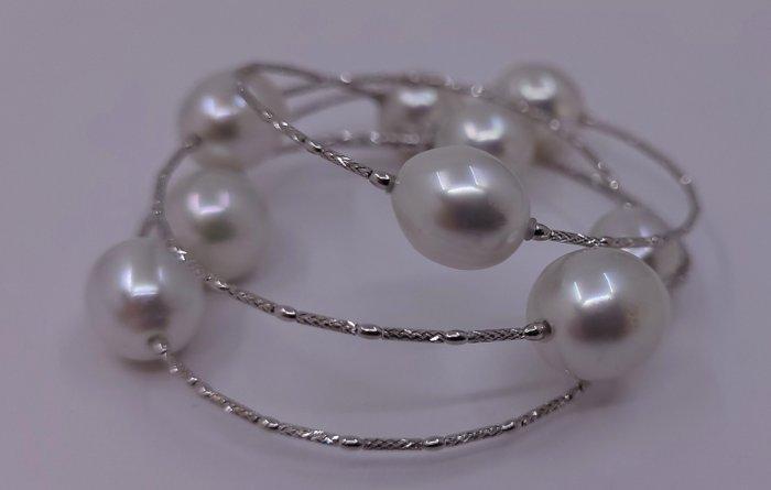 Armband - 18 karaat Witgoud - Witte South Sea Parel, Handtassen en Accessoires, Armbanden