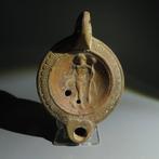 Oud-Romeins Terracotta Olielamp. 1e-4e eeuw na Christus.