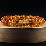 Bracelet en ambre baltique poli – Disques de miel lisses –
