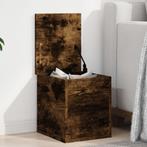 vidaXL Opbergbox 30x35x35 cm bewerkt hout gerookt, Verzenden, Nieuw