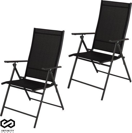 2eChoix | Infinity Goods Tuinstoel - 2 Stuks - 7 Verstelbare, Caravans en Kamperen, Kampeeraccessoires, Ophalen of Verzenden