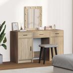 vidaXL 3-delige Make-up Tafel Set met LED in Sonoma Eiken, Huis en Inrichting, Verzenden, Nieuw