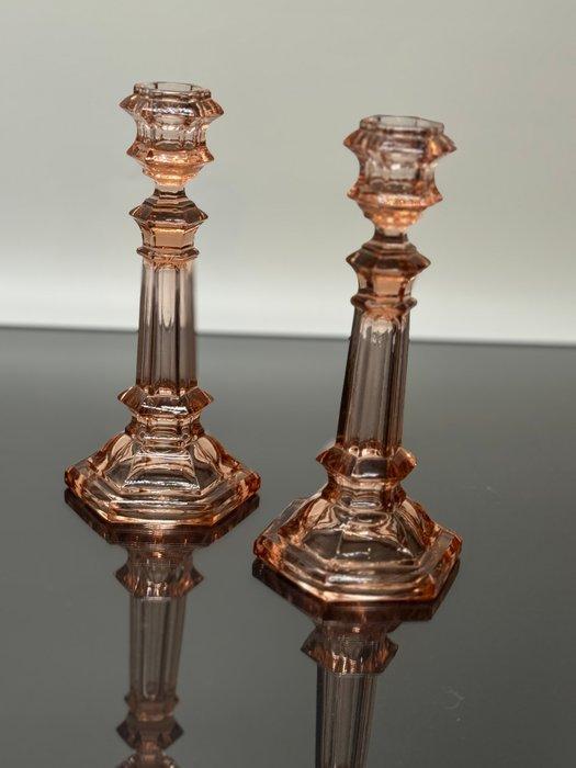 Val Saint Lambert, Luxval - Taperstick (kleine blaker met, Antiek en Kunst, Antiek | Glaswerk en Kristal