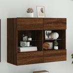 vidaXL Tv-wandmeubel met LED 78,5x30x60,5 cm bruin, Huis en Inrichting, Kasten |Televisiemeubels, Verzenden, Nieuw
