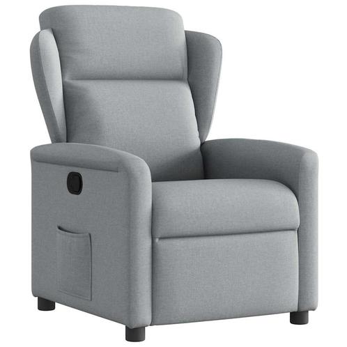 vidaXL Fauteuil verstelbaar stof lichtgrijs, Huis en Inrichting, Fauteuils, Nieuw, Verzenden