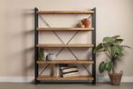 Boekenkast Mangohout Donovan 160 cm, Huis en Inrichting, Kasten | Boekenkasten, Verzenden, Nieuw