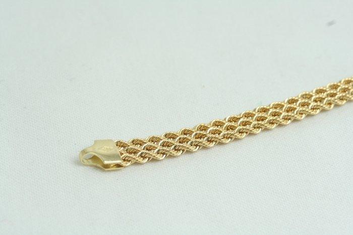 Armband - 18 karaat Geel goud - Gouden armband, Handtassen en Accessoires, Armbanden