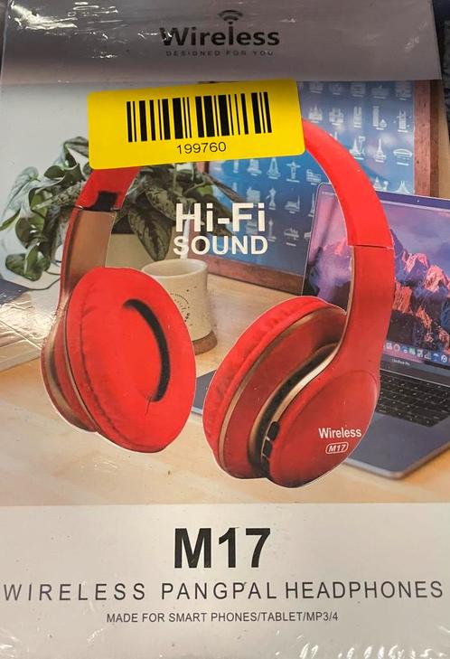 Draadloze Bluetooth Headset Rood, Audio, Tv en Foto, Overige Audio, Tv en Foto, Ophalen of Verzenden