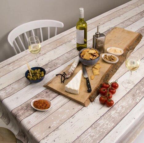 Tafelzeil woody light, Leuk tafelkleed hout op tafel?, Huis en Inrichting, Tafelkleden, Nieuw