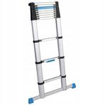 2dekans | Workzone Telescopische Ladder – Soft-Close – max., Doe-het-zelf en Bouw, Ladders en Trappen, Ophalen of Verzenden, Nieuw