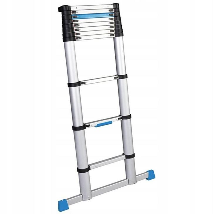 2dekans | Workzone Telescopische Ladder – Soft-Close – max., Doe-het-zelf en Bouw, Ladders en Trappen, Ophalen of Verzenden