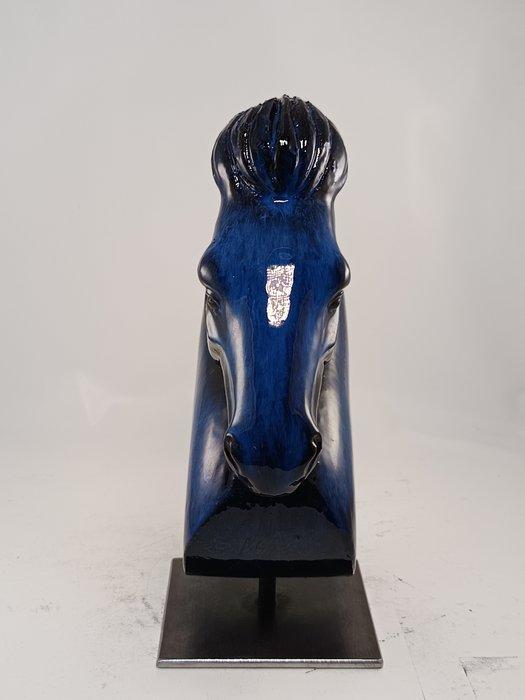 Salvatore Alibrio - Testa di cavallo - Persian Blue, Antiek en Kunst, Kunst | Designobjecten