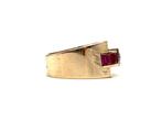 Ring - 18 karaat Roségoud Robijn - Diamant, Nieuw