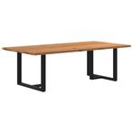 vidaXL Eettafel rechthoekig 240x120x74 cm massief eikenhout, Huis en Inrichting, Tafels | Eettafels, Verzenden, Nieuw