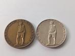 Duitsland, Derde Rijk. 2 x Medaille , ( Silber +Bronze),, Postzegels en Munten, Munten | Europa | Niet-Euromunten