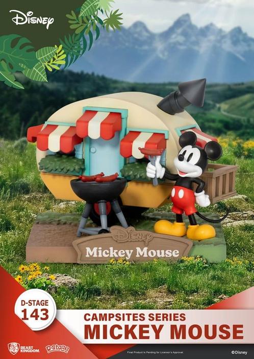 Disney D-Stage Campsite Series PVC Diorama Mickey Mouse 10 c, Collections, Disney, Enlèvement ou Envoi
