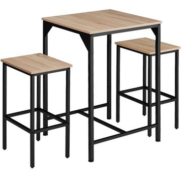 tectake Bartafelset Inverness - Industrieel licht hout, eike beschikbaar voor biedingen