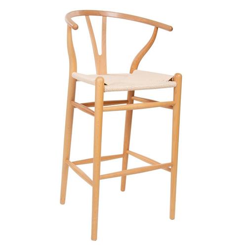 Barkruk Y-chair wishbone CH24 naturel, Huis en Inrichting, Barkrukken, Nieuw, Verzenden