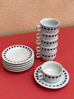 Richard Ginori - Koffieservies (12) - “COLONNA” White blue -