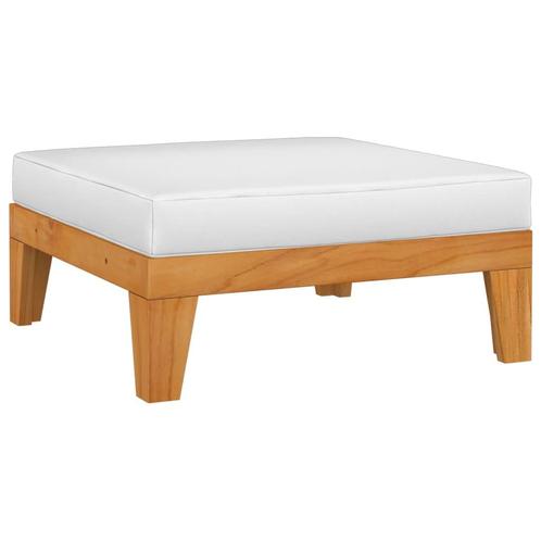 vidaXL Repose-pied sectionnel avec coussin blanc crème, Jardin & Terrasse, Ensembles de jardin, Neuf, Envoi