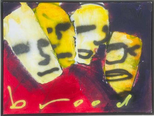 Herman Brood | Origineel Schilderij: Showbizz, Antiek en Kunst, Kunst | Schilderijen | Klassiek, Verzenden