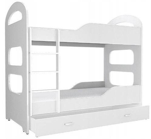 Speels en functioneel stapelbed voor kinderkamer - Wit me..., Kinderen en Baby's, Kinderkamer | Bedden, 70 tot 85 cm, 160 tot 180 cm