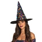 Halloween Heksen Hoed Glitter, Verzenden, Nieuw