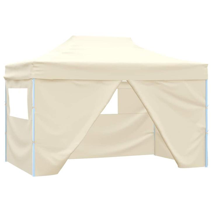 vidaXL Partytent met 4 zijwanden inklapbaar 3x4 m staal, Tuin en Terras, Partytenten, Nieuw, Verzenden