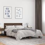 vidaXL Bedframe bewerkt hout metaal bruin eikenkleur 120x200, Verzenden, Nieuw